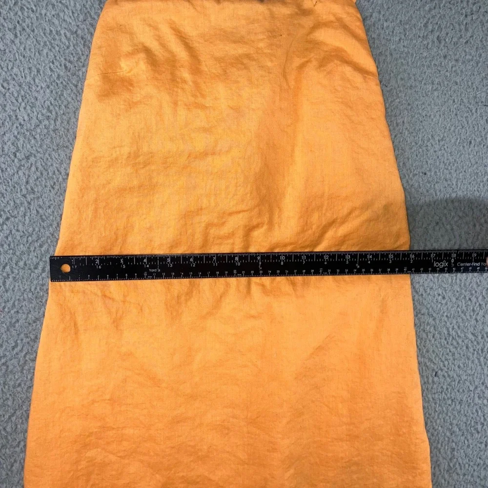 Chic‎ Mini Dress 8 Orange Linen Cotton Lightweight Lined Vibrant Boho Festival